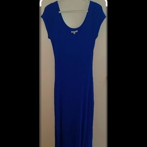 Velvet Torch, cap sleeve, maximum dress, royal blue size L,  never worn